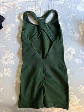 Aurora Kids Forest Green Racerback One-Piece Bodysuit